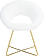 SAFAVIEH Home Collection Aliena Velvet Accent Chair, Ivory/Gold