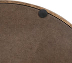 Lipton Modern round Wood Tray, 15.5" Diameter, Rustic Brown with Black Handles, Decorative Accent Tray for Storage and Display