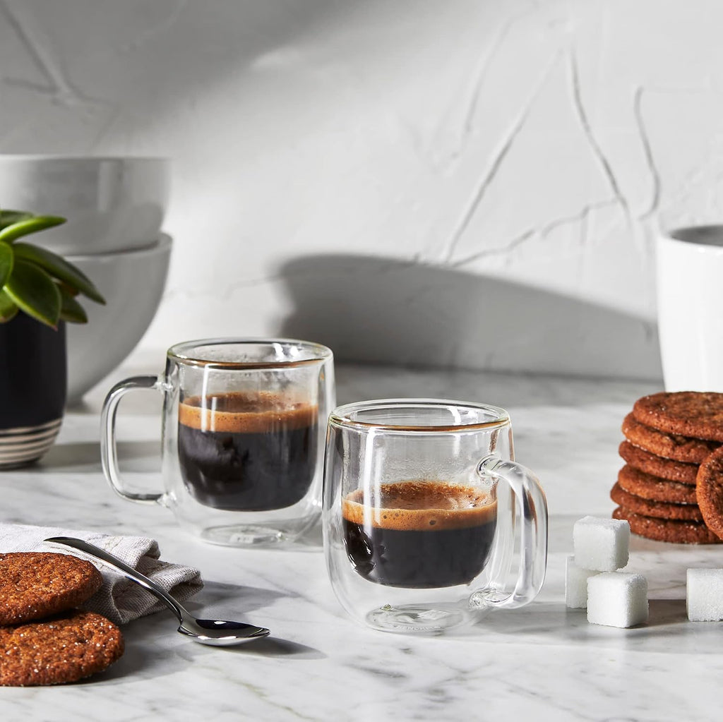 Sorrento plus 2-Pc Double-Wall Glass Espresso Mug Set