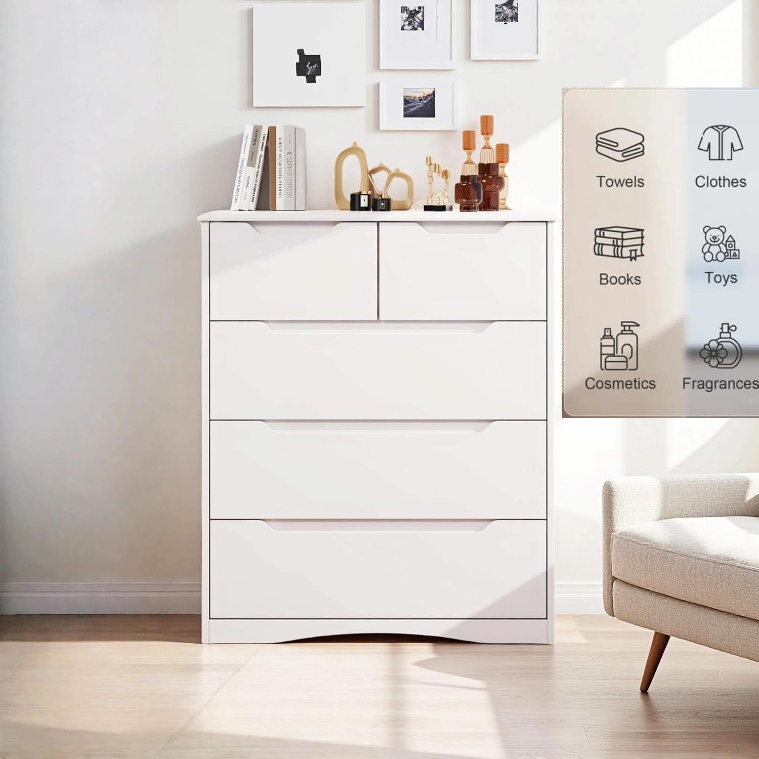 White Versatile Dresser drawer