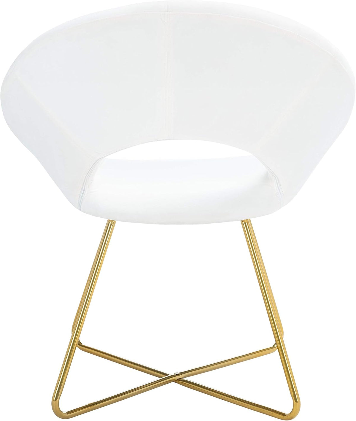 SAFAVIEH Home Collection Aliena Velvet Accent Chair, Ivory/Gold