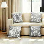 Decorative Boho Farmhouse Throw Pillow Covers 22X22 Inch Set of 4