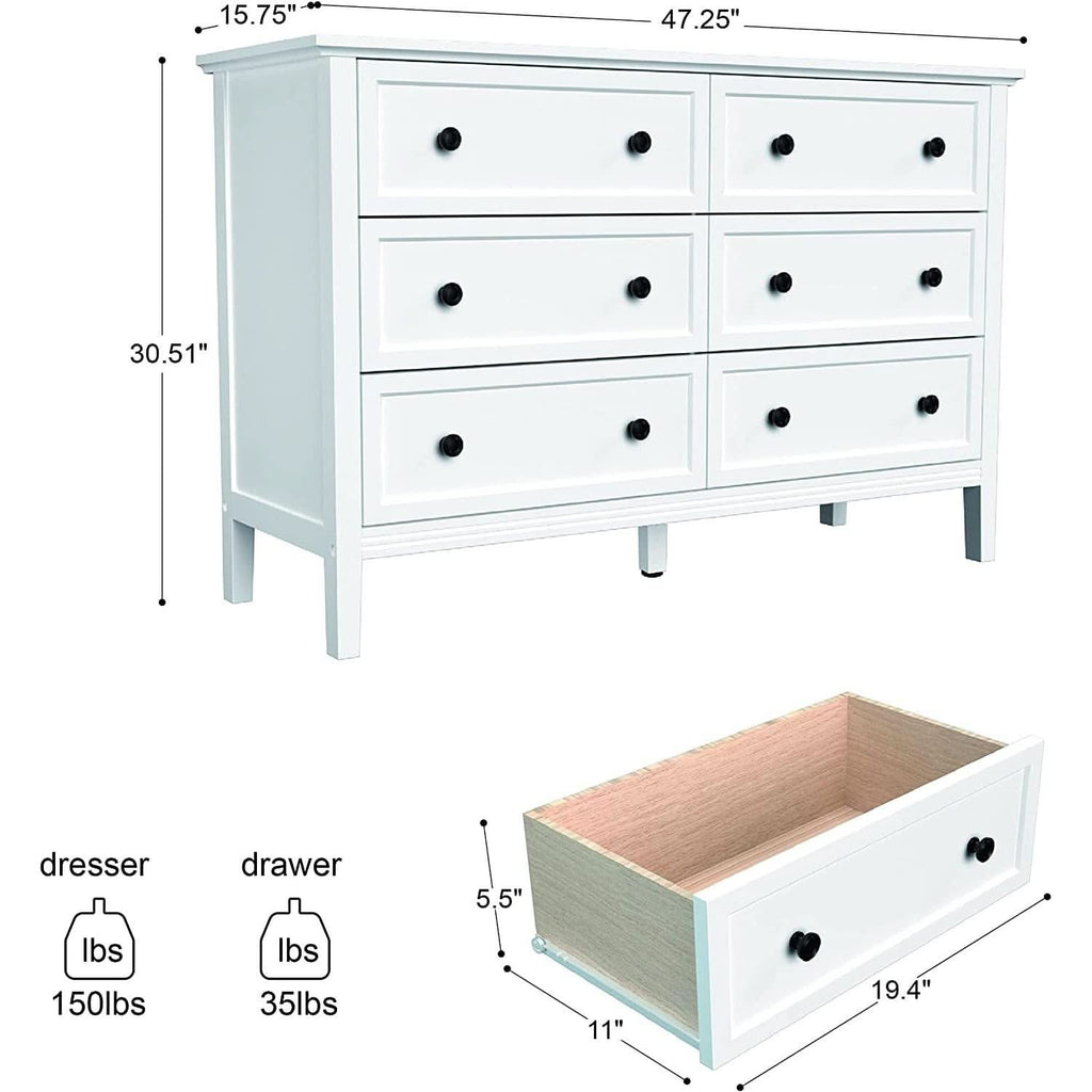 Modern White Dresser Drawer