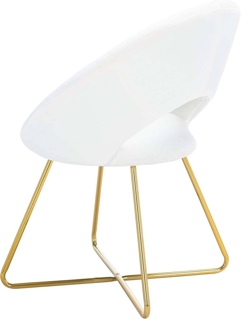 SAFAVIEH Home Collection Aliena Velvet Accent Chair, Ivory/Gold