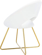 SAFAVIEH Home Collection Aliena Velvet Accent Chair, Ivory/Gold