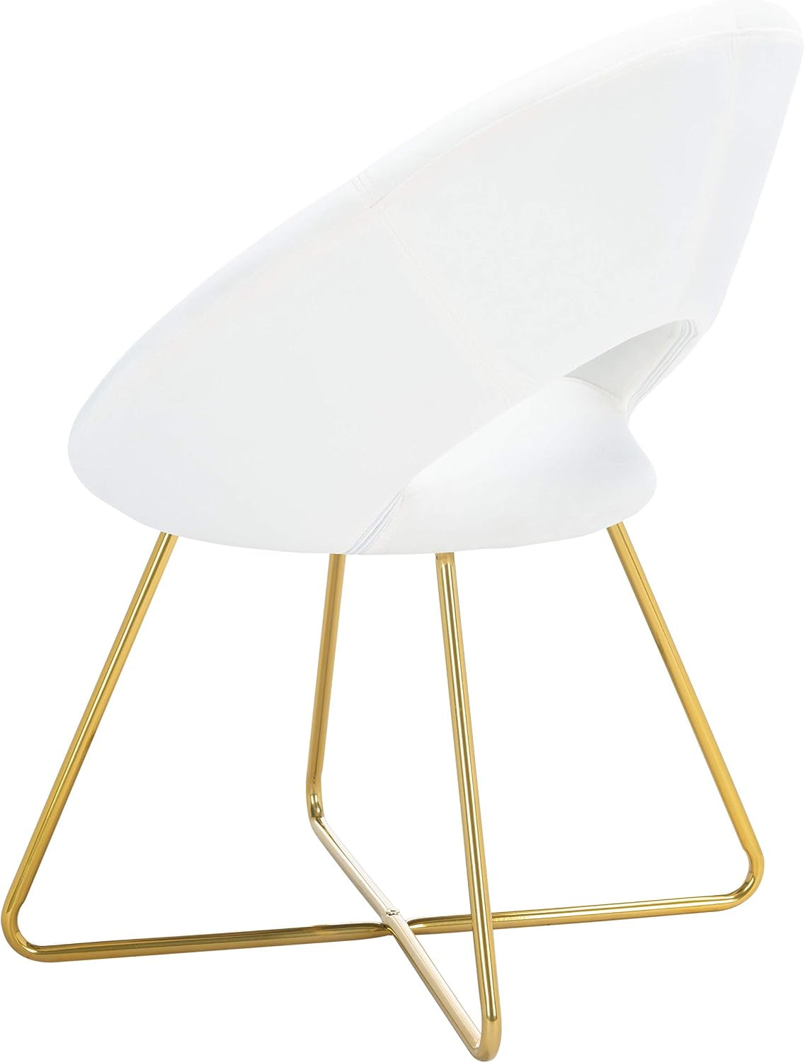 SAFAVIEH Home Collection Aliena Velvet Accent Chair, Ivory/Gold
