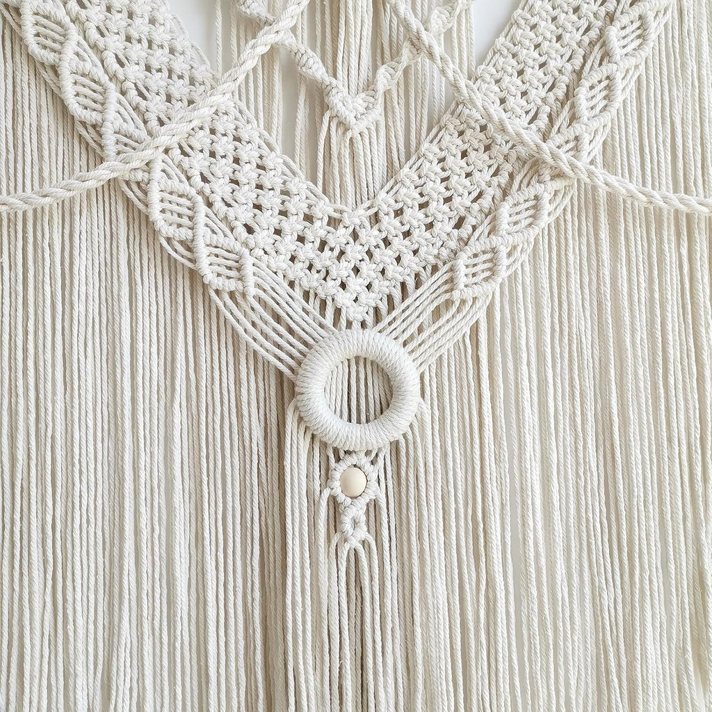 Macrame Wall Hanging Large- Boho Wall Decor- Large Wall Art- Wall Decor Living Room- Macrame Tapestry Boho Decor for Bedroom (Triangle)