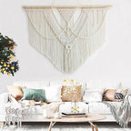 Macrame Wall Hanging Large- Boho Wall Decor- Large Wall Art- Wall Decor Living Room- Macrame Tapestry Boho Decor for Bedroom (Triangle)
