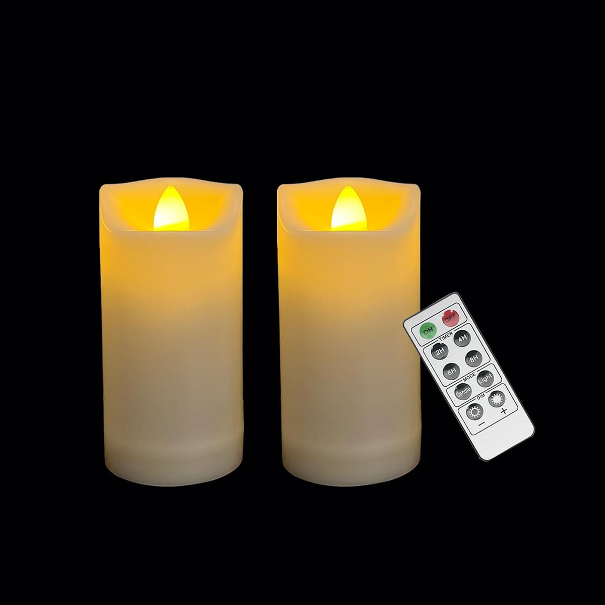 2PCS LED Flameless Candles Battery Operated Outdoor LED Lights Home Decor