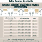 Boho Table Runner for Fall Home Decor 12X60 Rustic with Tassels