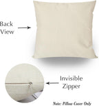 Outdoor Throw Pillow Covers 20X20 Inch Set of 2, Cream