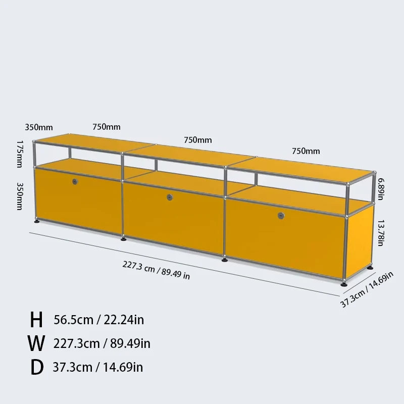 The Corner Media Cabinet — Modular Metal Display & Storage