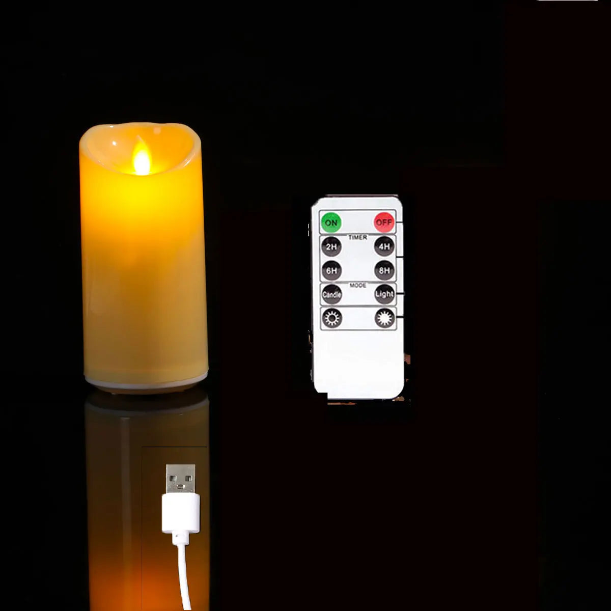 Flameless LED Candle Set — USB Rechargeable