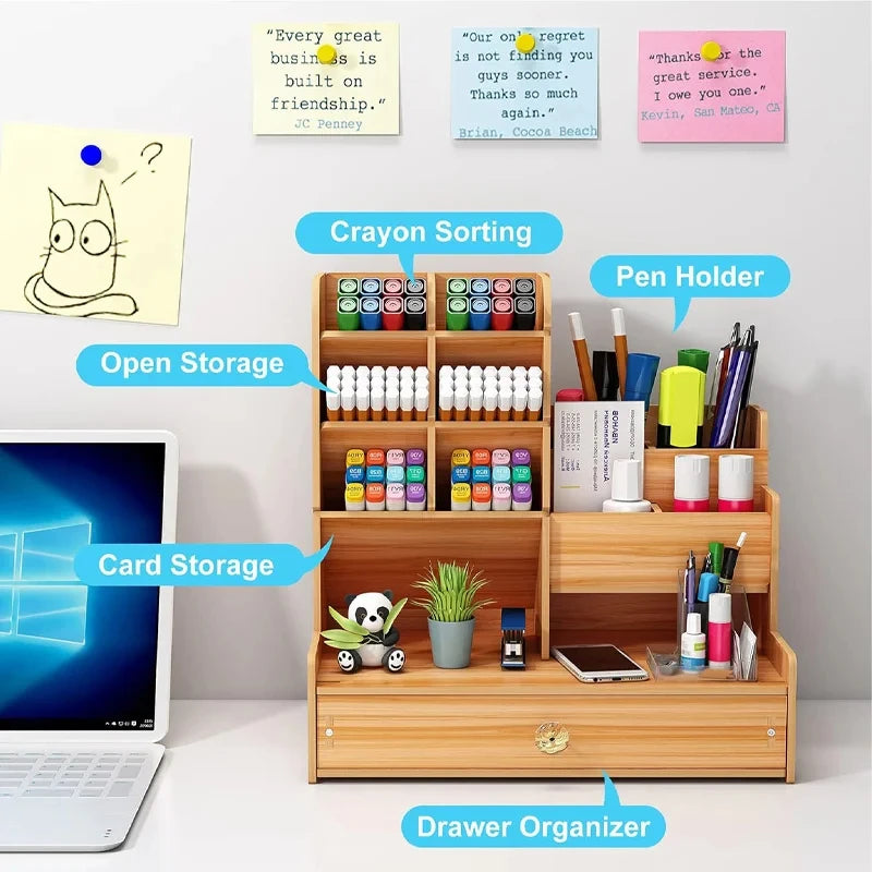 The Wooden Desk Organizer