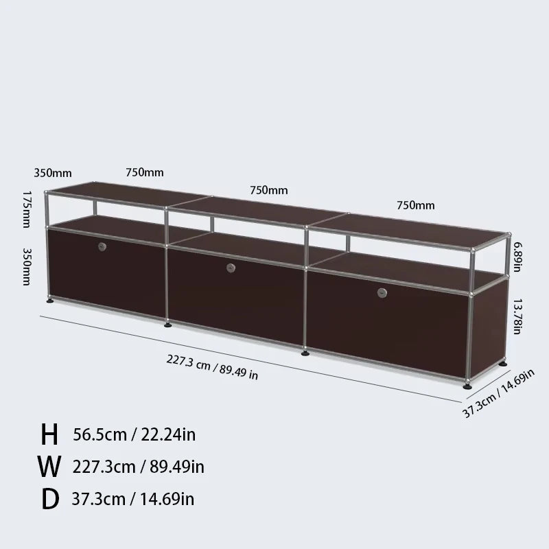 The Corner Media Cabinet — Modular Metal Display & Storage