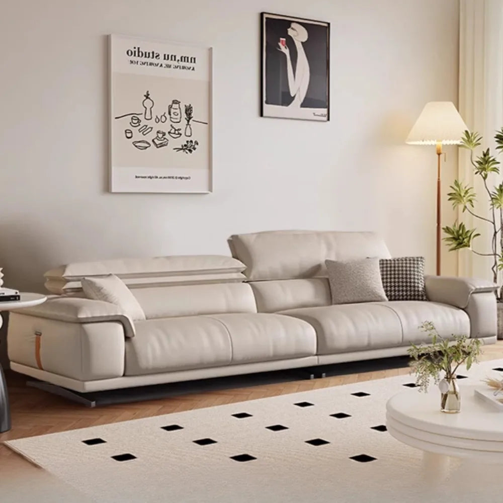 The Italian Leather Sofa — Luxury L-Shape Minimalist Couch