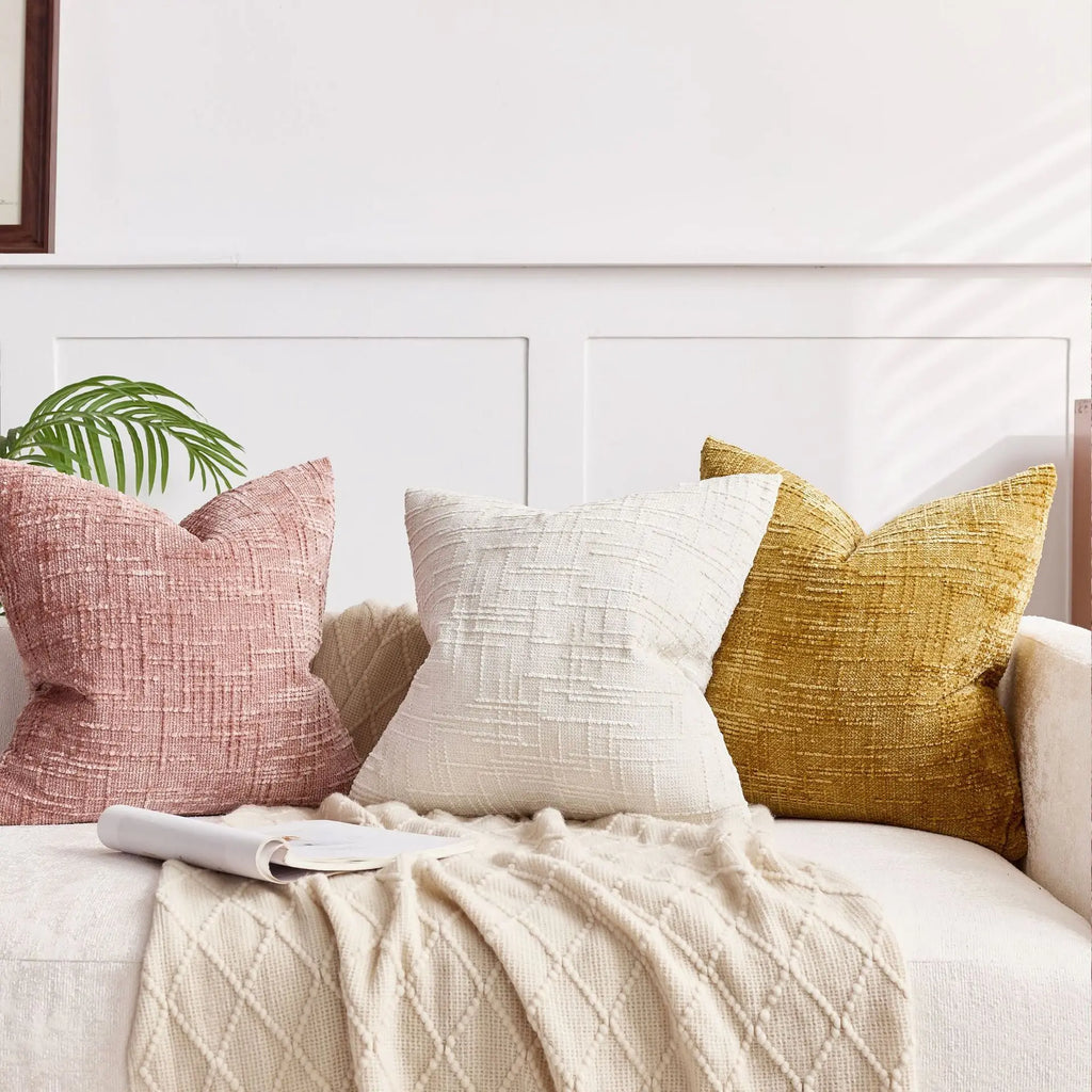 Chenille Throw Pillow Covers