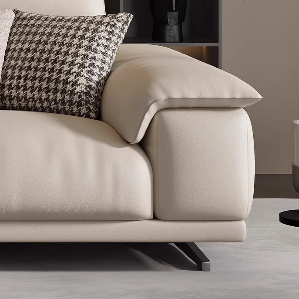 The Italian Leather Sofa — Luxury L-Shape Minimalist Couch