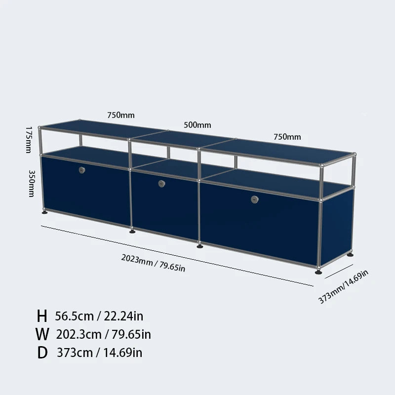 The Corner Media Cabinet — Modular Metal Display & Storage