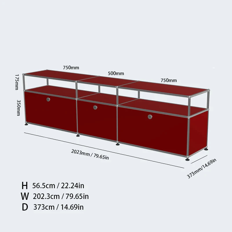 The Corner Media Cabinet — Modular Metal Display & Storage