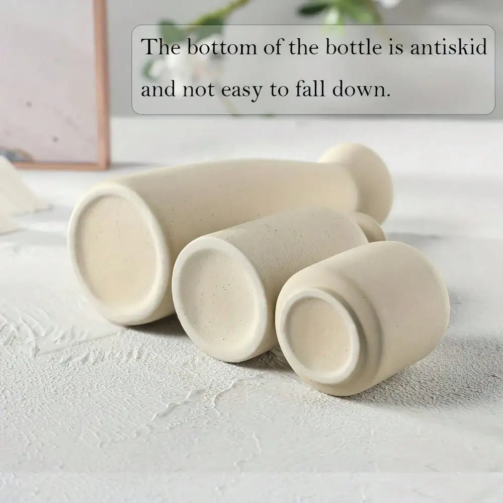 Bohemian Ceramic Vase Set — Set of 3
