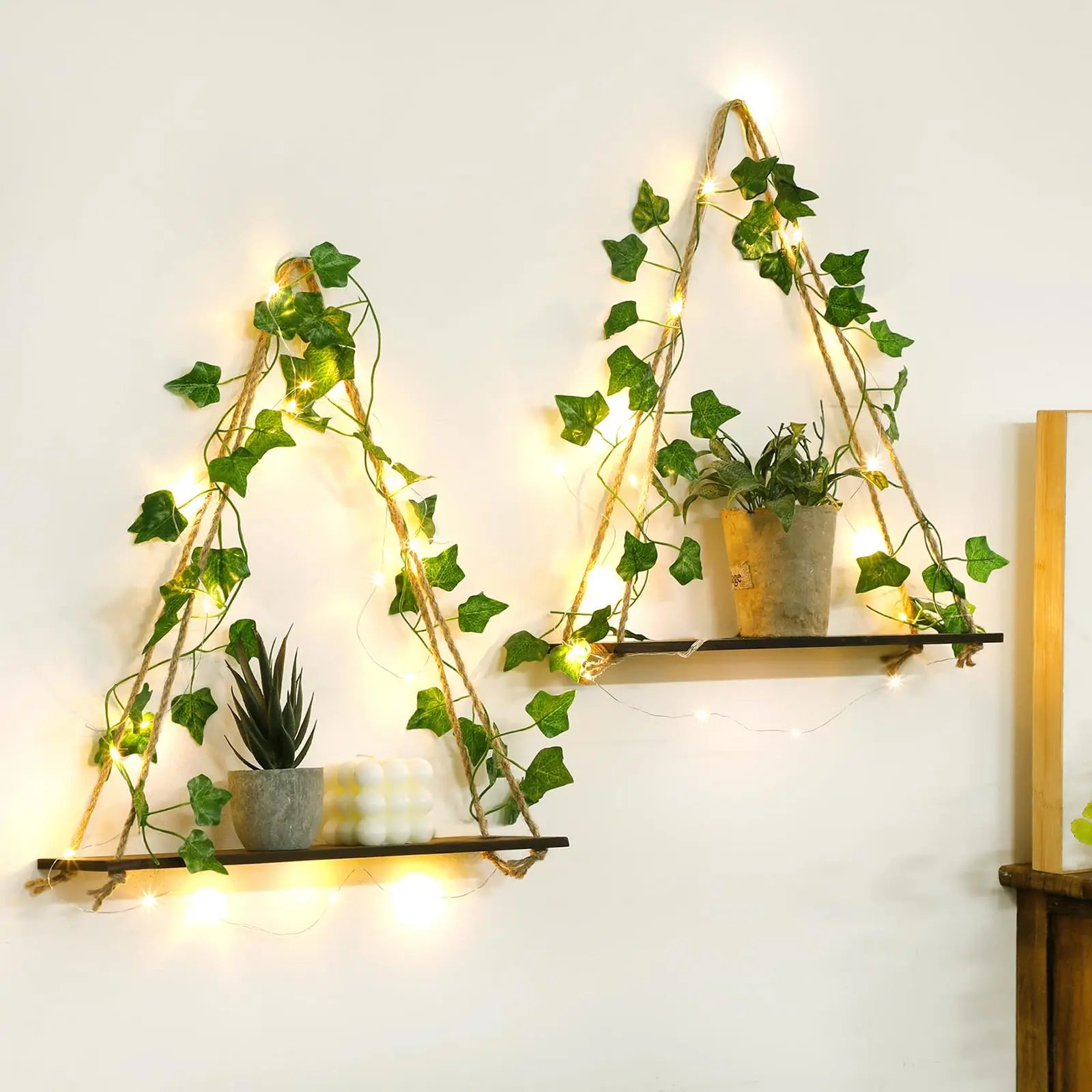 Macrame Boho Wall Shelf
