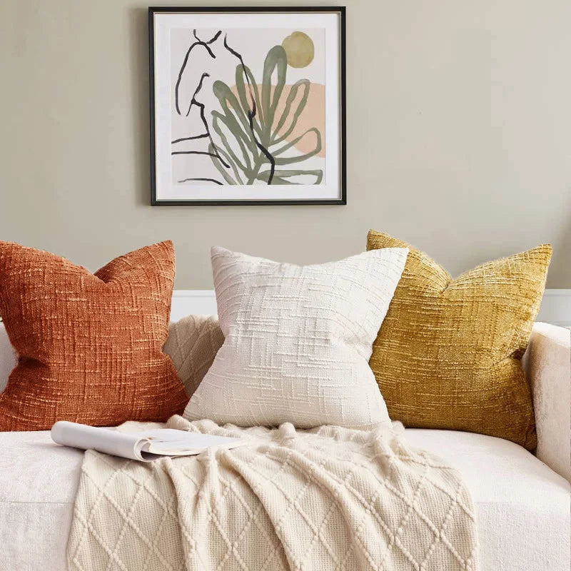 Chenille Throw Pillow Covers
