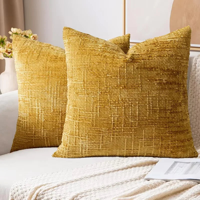 Chenille Throw Pillow Covers