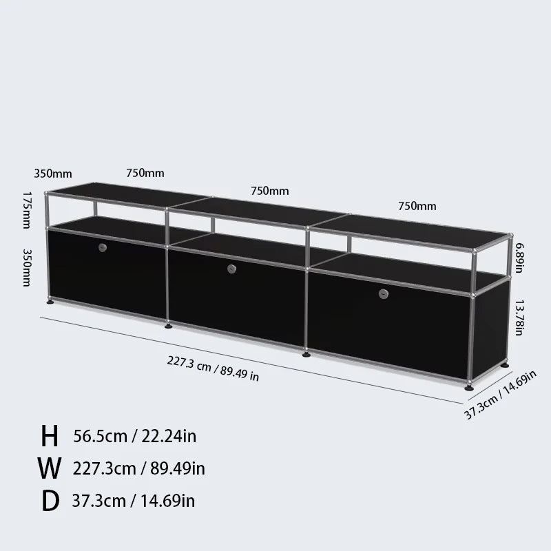 The Corner Media Cabinet — Modular Metal Display & Storage