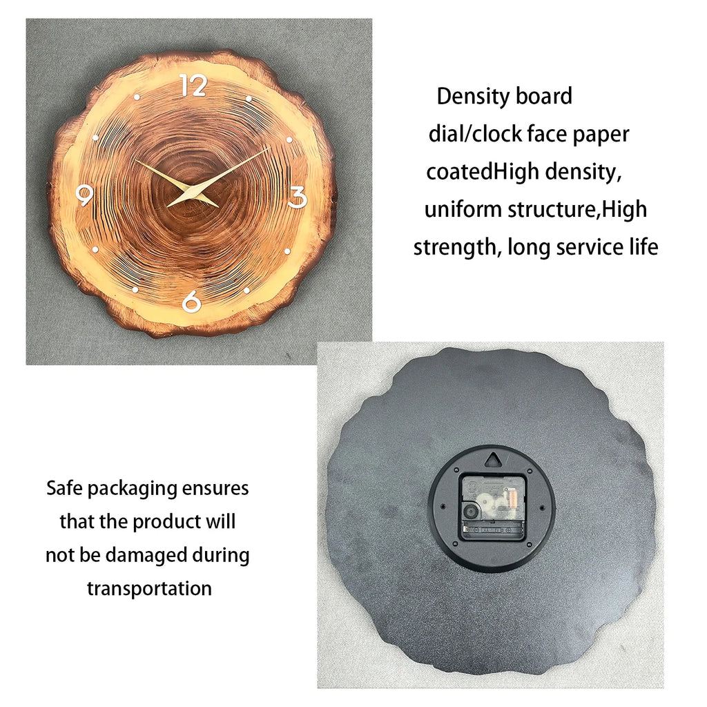 The Wood Ring Wall Clock — Silent Quartz with Natural Grain