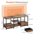 The Storage TV Stand — 63" with Charging Ports & Fabric Drawers