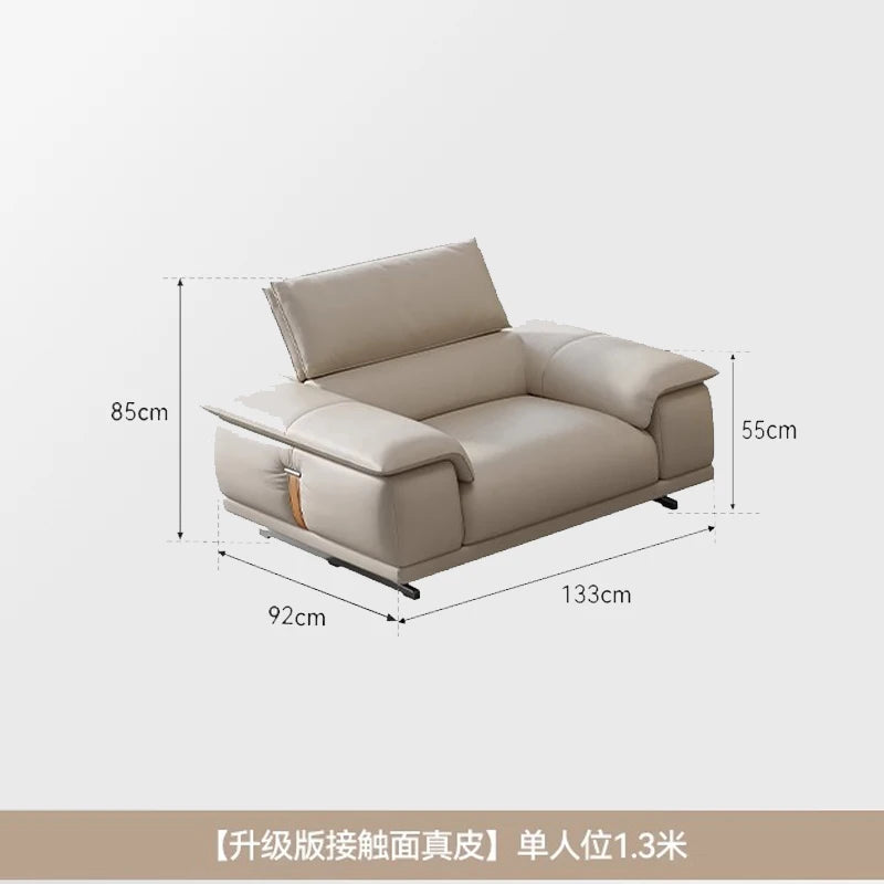 The Italian Leather Sofa — Luxury L-Shape Minimalist Couch
