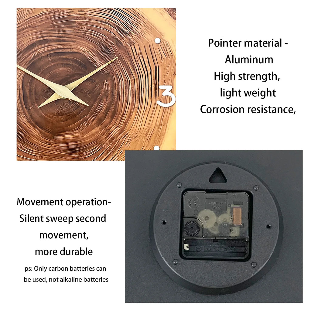 The Wood Ring Wall Clock — Silent Quartz with Natural Grain