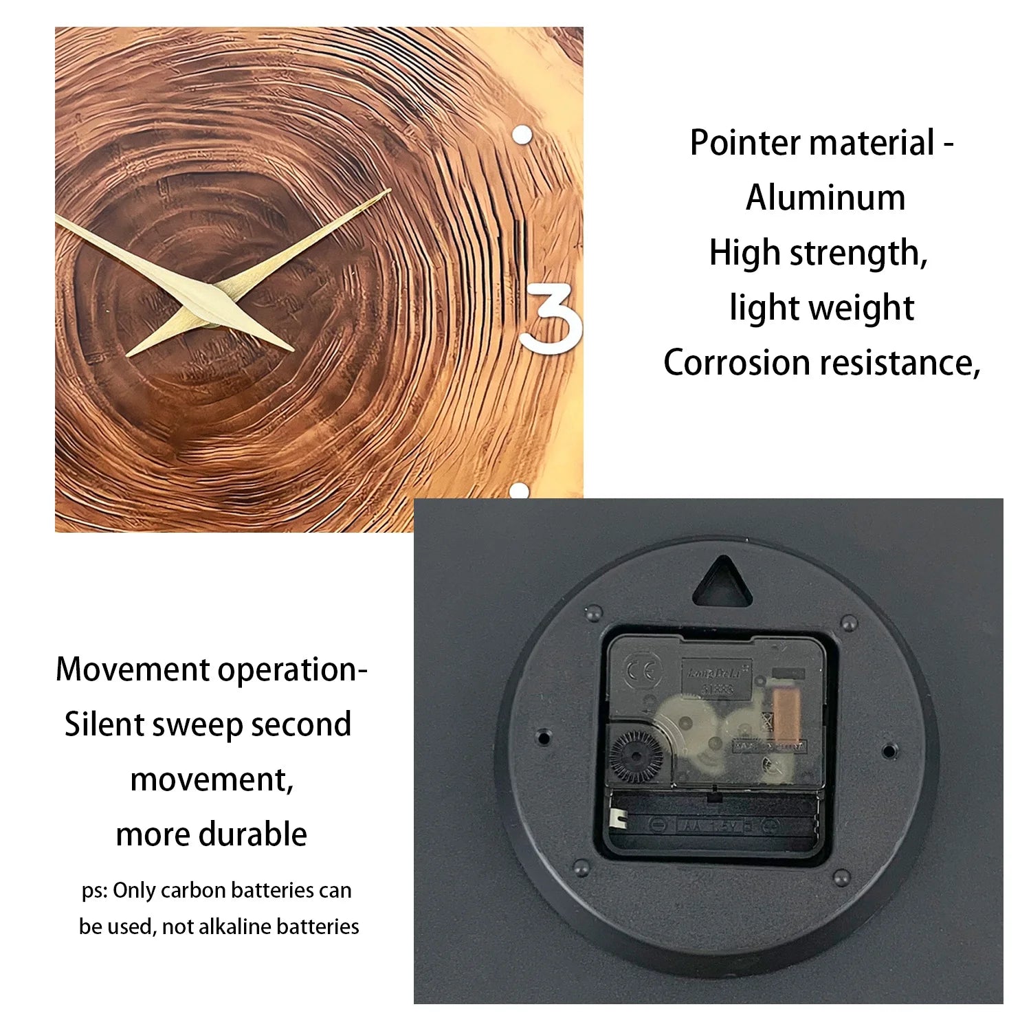 The Wood Ring Wall Clock — Silent Quartz with Natural Grain