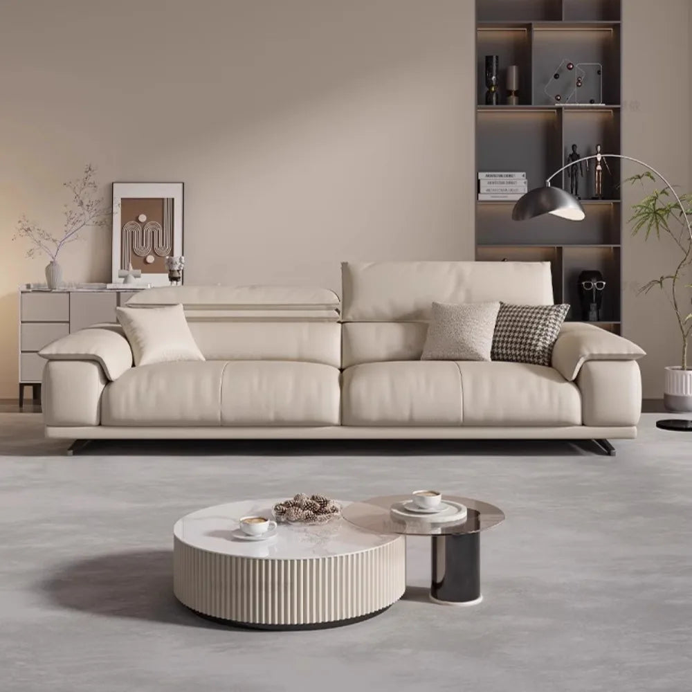 The Italian Leather Sofa — Luxury L-Shape Minimalist Couch