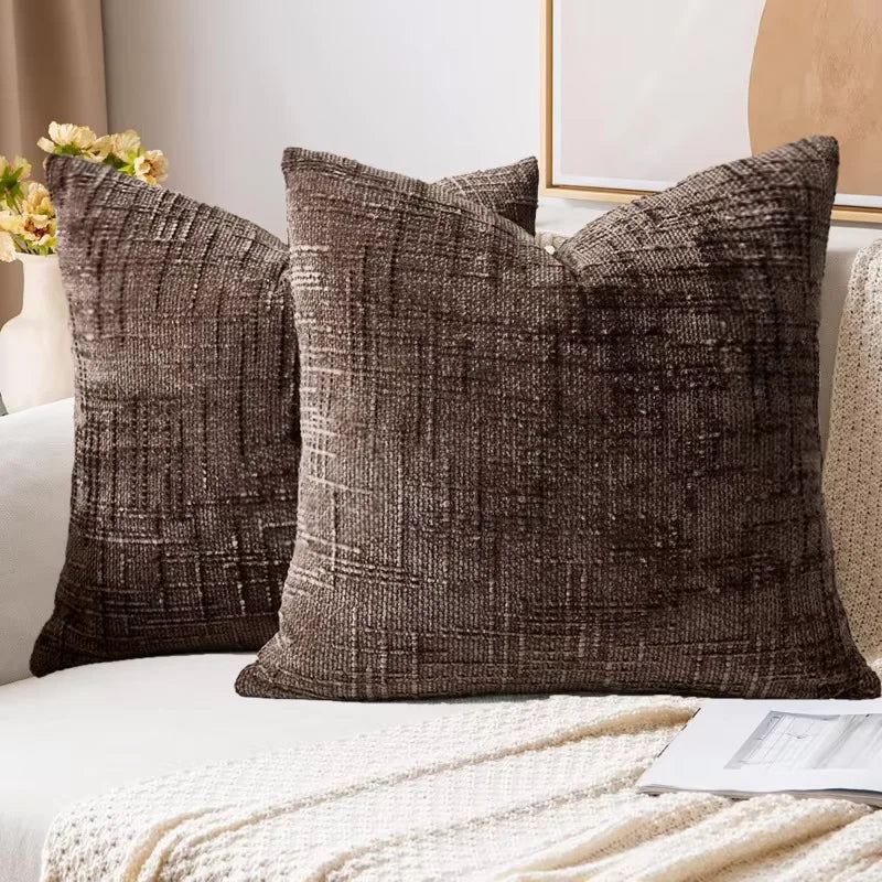Chenille Throw Pillow Covers