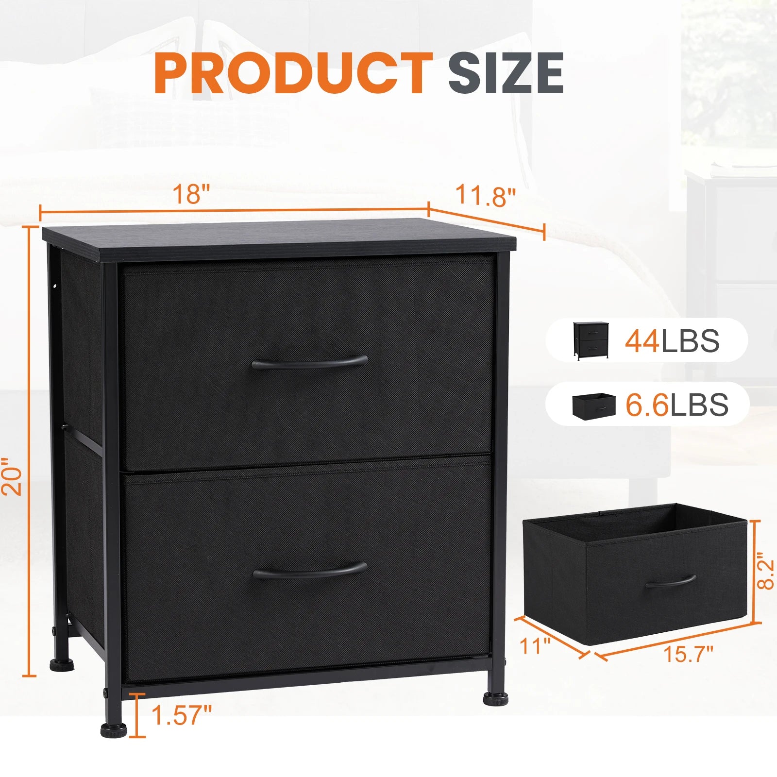 The Fabric Drawer Nightstand