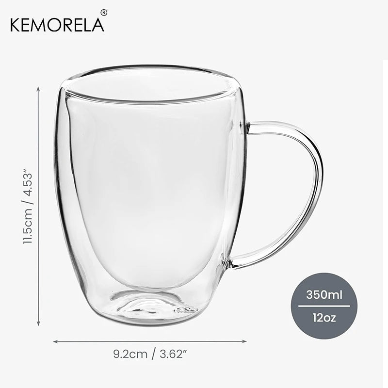 Double Wall Glass Coffee Mugs