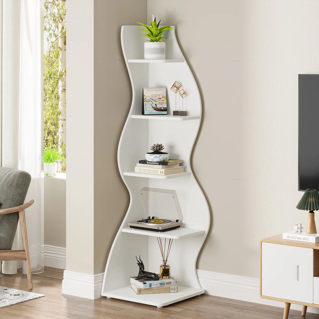 The 5-Tier Corner Bookshelf