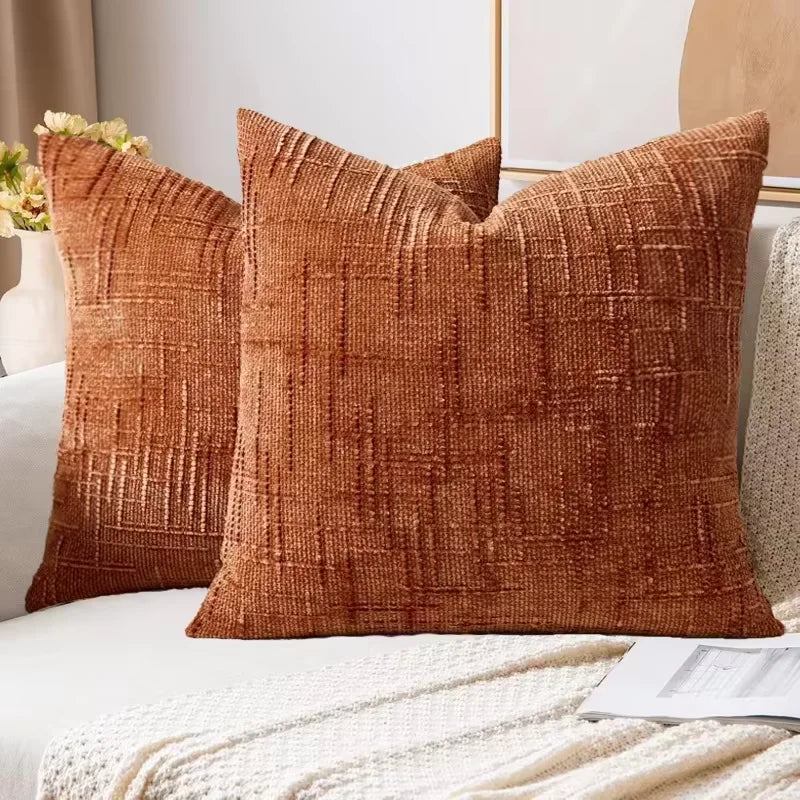 Chenille Throw Pillow Covers