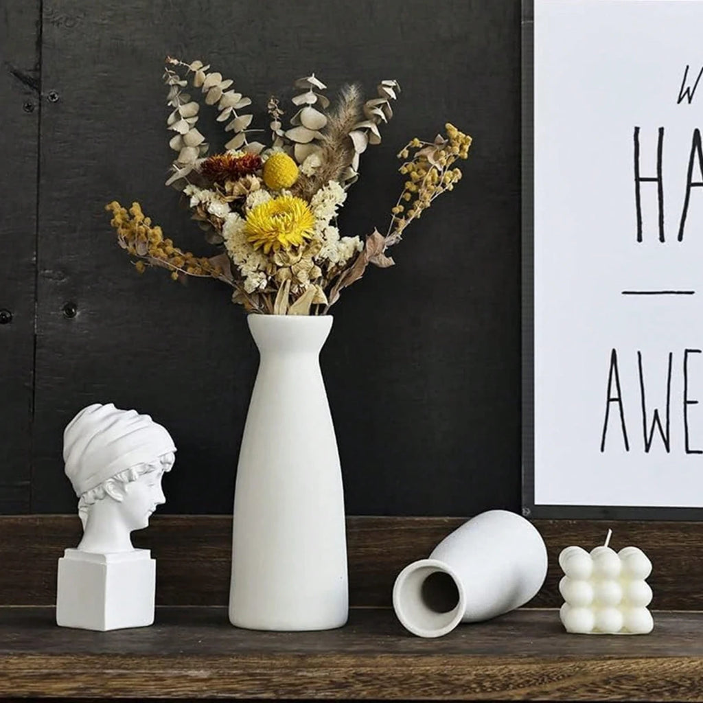 Bohemian Ceramic Vase Set — Set of 3