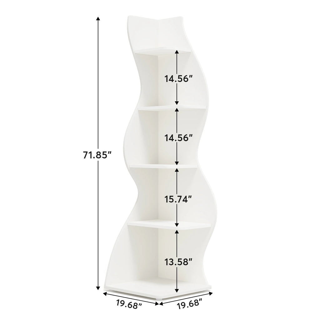 The 5-Tier Corner Bookshelf