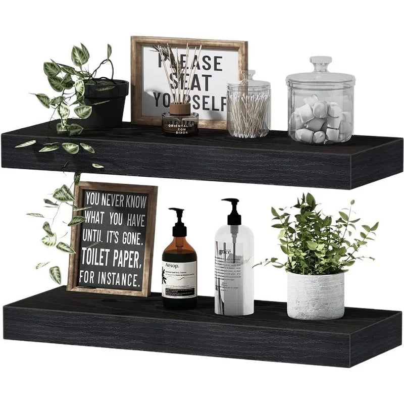 Floating Wall Shelves — Wood Storage Shelf