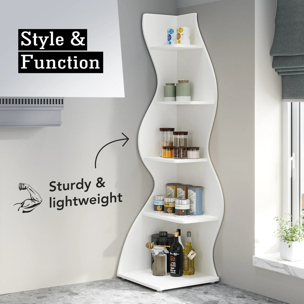 The 5-Tier Corner Bookshelf