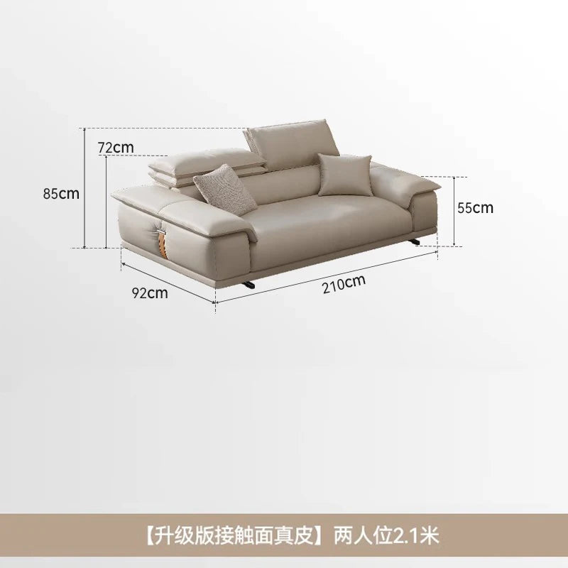 The Italian Leather Sofa — Luxury L-Shape Minimalist Couch