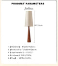 The Wabi-Sabi Floor Lamp — Natural Wood & Fabric Shade