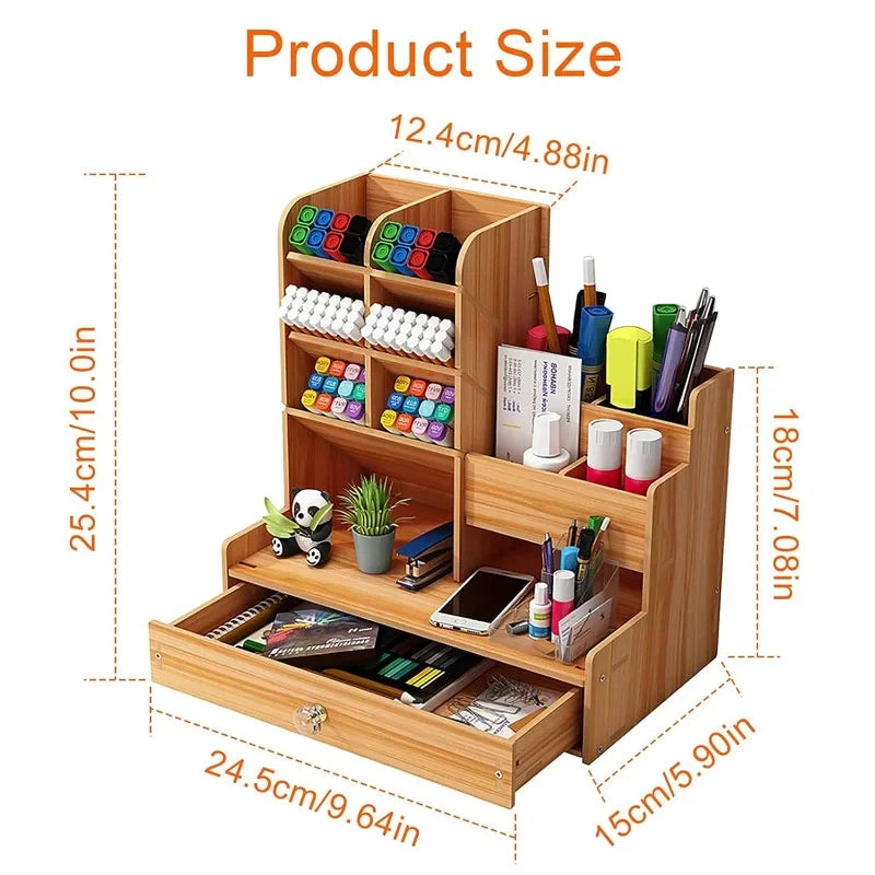 The Wooden Desk Organizer