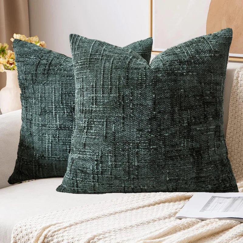 Chenille Throw Pillow Covers