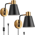 Plug in Wall Sconce Set of 2, Modern Wall Lamp Wall Light Fixture