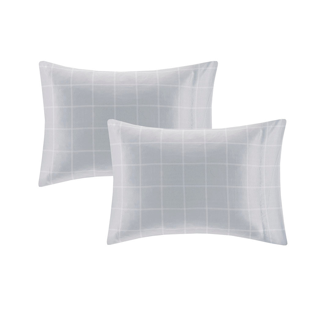 Queen Striped Comforter Set with Bed Sheets